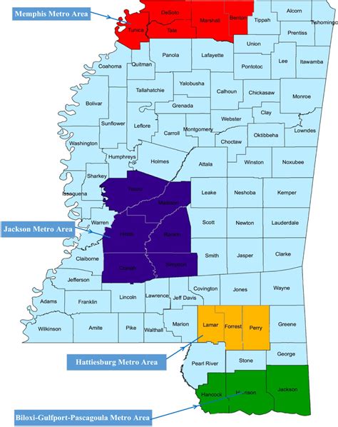 List of metropolitan areas in Mississippi .